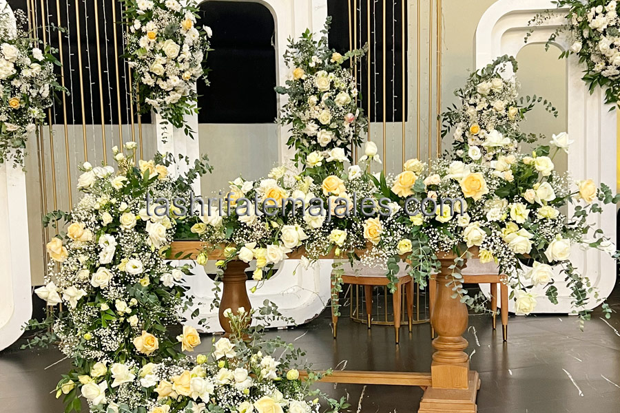 گل آرایی و دیزاین تالار کوچک بله برون